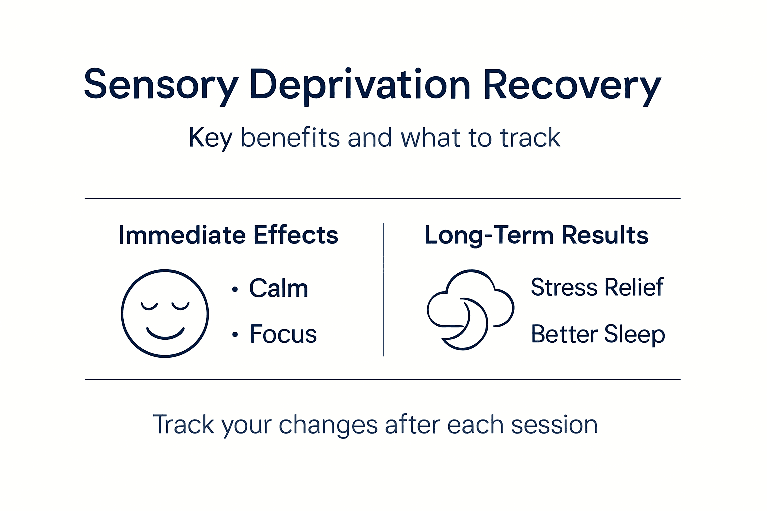 Infographic showing major recovery benefits and effects